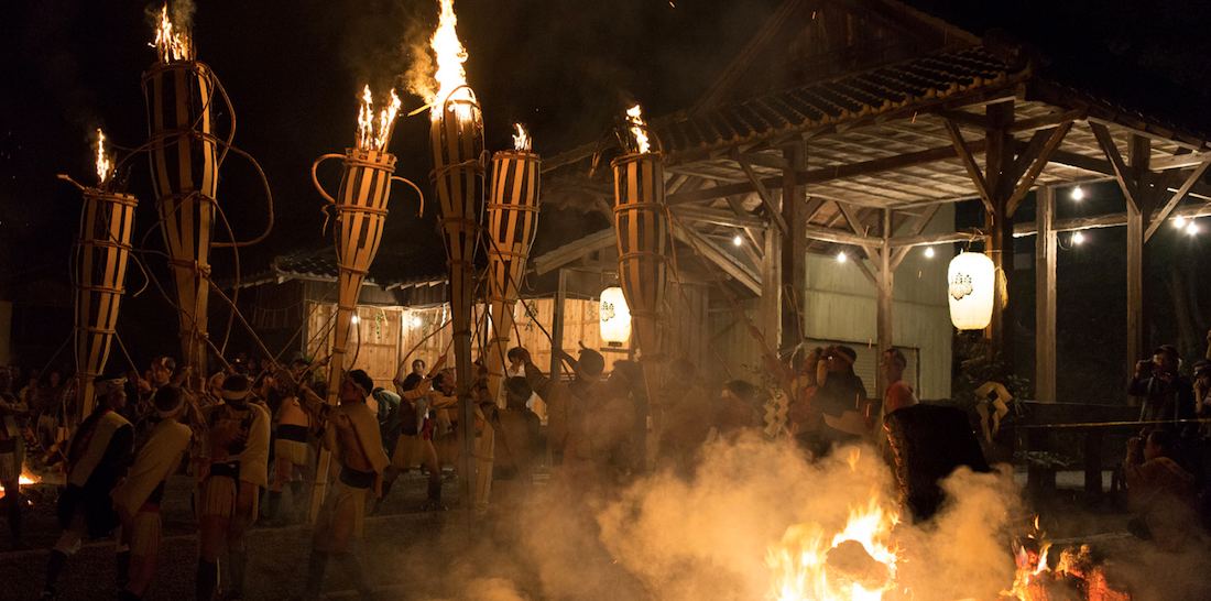 Kyoto’s mountain village of Kurama ignites with blazing torches for annual fire festival