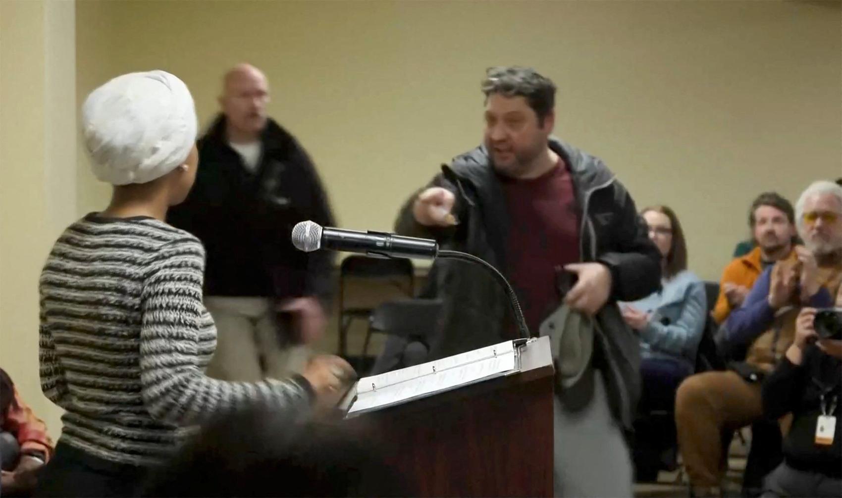 Man disrupts Ilhan Omar event in Minnesota, sprays her with liquid